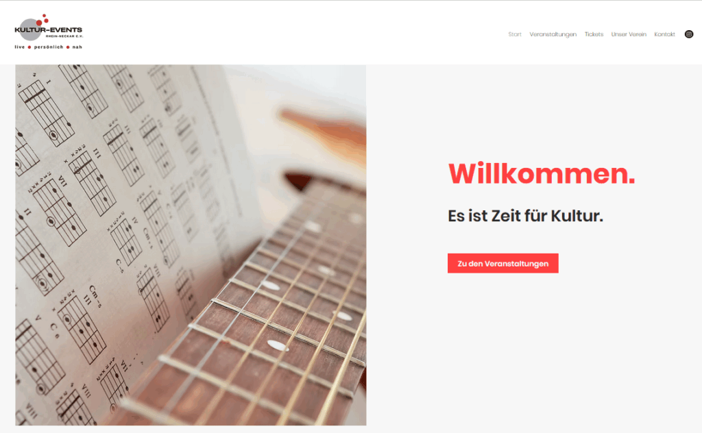 Screenshot der neuen Website
